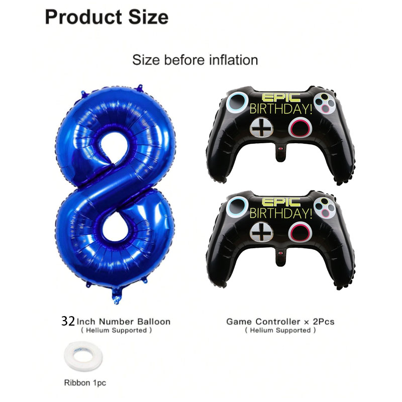 3pcs Video Game Party Supplies - Gaming Accessories For Room ulasan dan harga