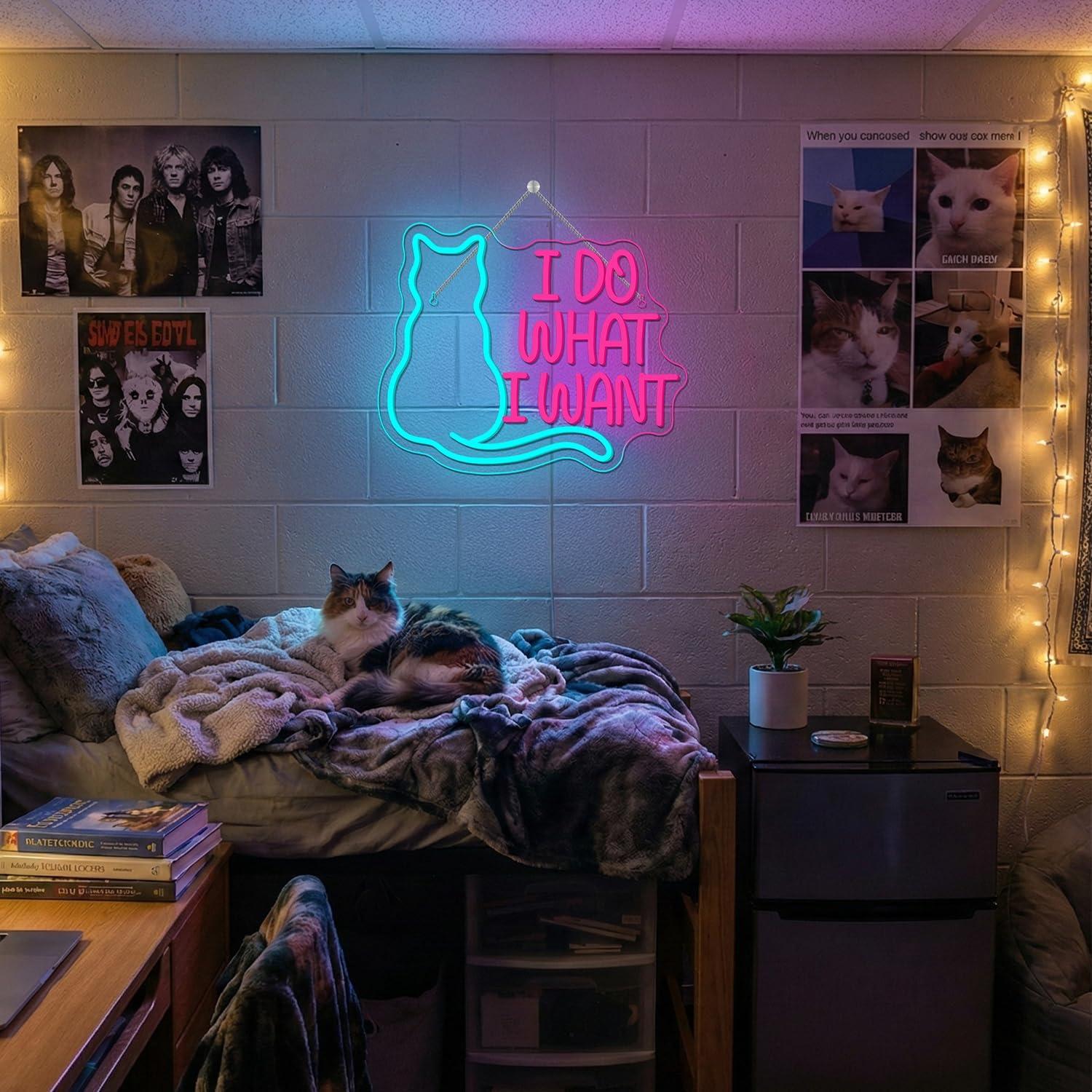 Cat Neon Sign USB Dimmable LED - Gaming Accessories Shop ulasan dan harga
