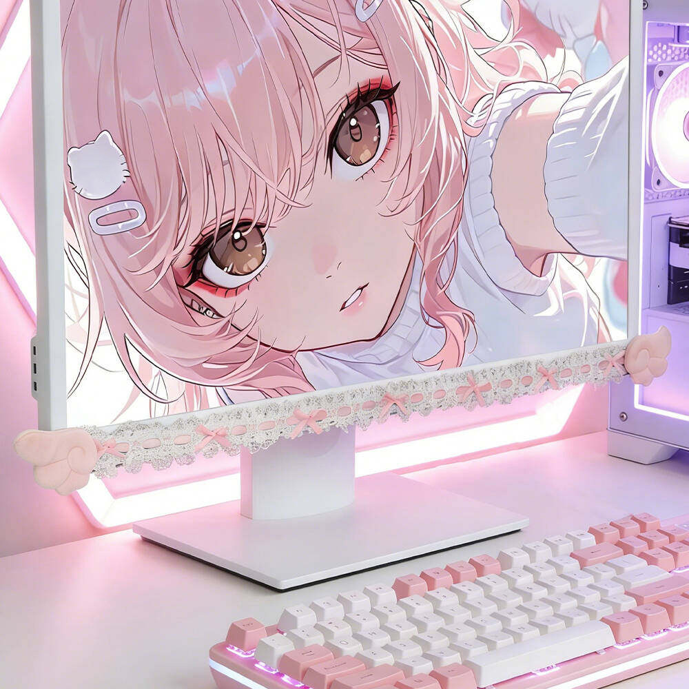 Bow Lace Cute Table Screen Dec - Accessories For Your Gaming Room ulasan dan harga
