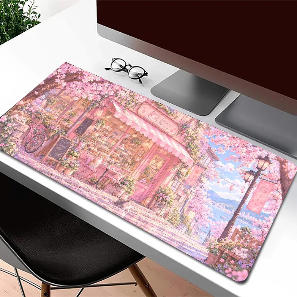 Cherry Blossom Shop Desk Mat T - Gaming Accessories Shop ulasan dan harga