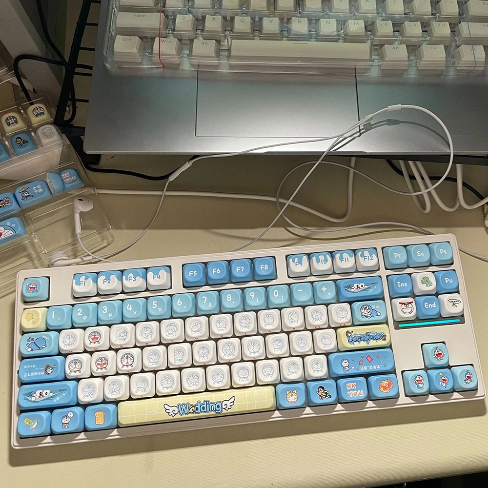 Original Doraemon Keycaps 120  - Gaming Accessories Aesthetic ulasan dan harga