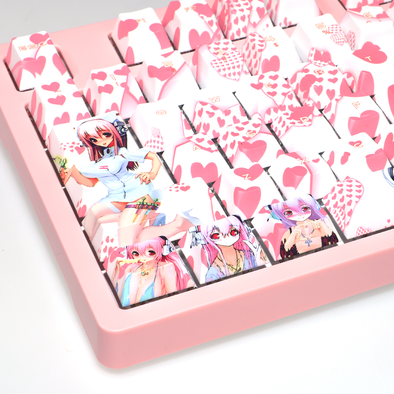 108 Keys PBT 5 Sides Dye Subbe - Gaming Accessories Aesthetic ulasan dan harga